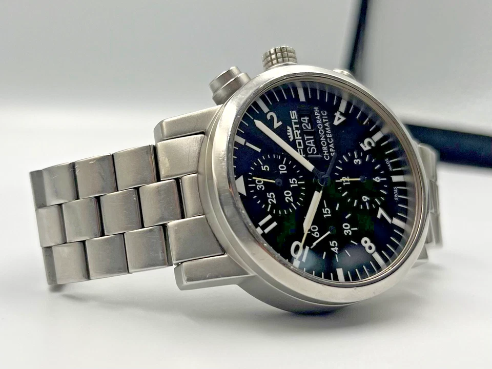 RARO Cronógrafo Automático Fortis Spacematic De Colección Para Hombre Valjoux 7750 Foto 4 de 4