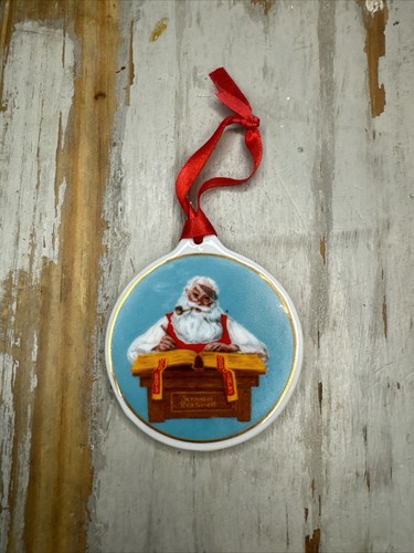 Norman Rockwell 1995 Checking his list Christmas Ornament Exclusive JC Penney