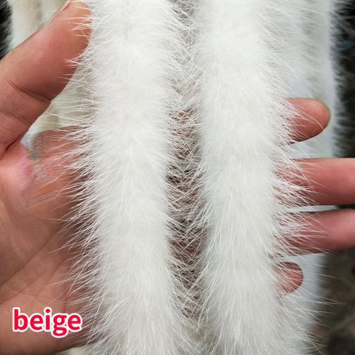 1x Peluche Hágalo Usted Mismo Piel Genuina Visón Lana Borde Sesgo Cinta Recortes Esponjosa Costura Nuevo - Imagen 33 de 37
