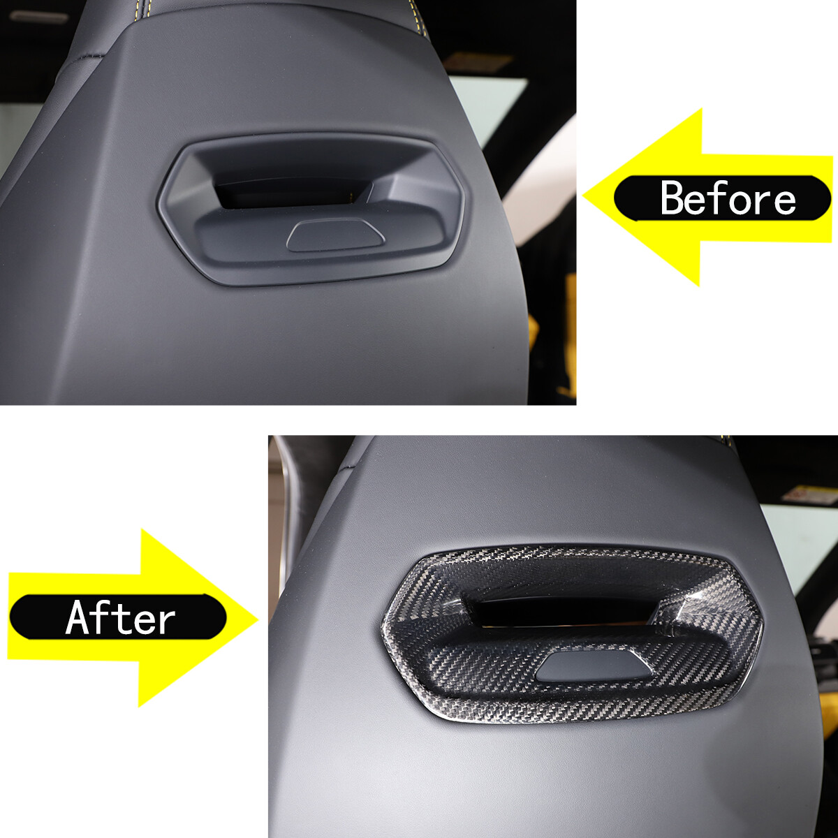 Real Carbon Fiber Seat Headrest Front Rear Trim For Lamborghini URUS 18-23 US