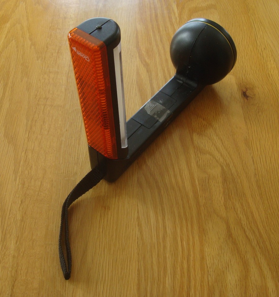 Vintage DURACELL TORCH w/ amber warning light & fluorescent tube