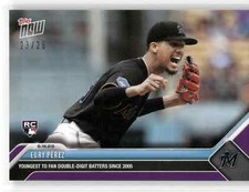 🟪 EURY PEREZ Rookie Card PURPLE 22/25 Miami Marlins 2023 Topps Now #733