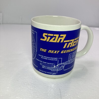 Star Trek The Next Generation Phaltzgraff Coffee Mug 1994 USS Enterprise Blue