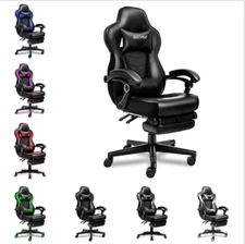 ELECWISH Gaming Chair Ergonomic Office Chair Swivel Computer Seat with Footrest