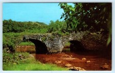AGAT, GUAM ~ Bull Cart Trail SPANISH TWIN BRIDGE to Umatic c1960s Postcard