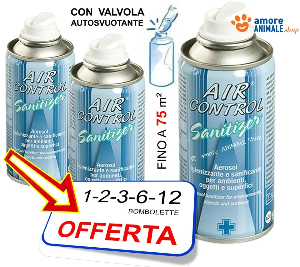ORMA AIR CONTROL SANITIZER → 1/ 2/ 3/ 6/ 12 bombolette ONE SHOT - 150 ml Sanificante