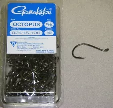 GAMAKATSU BIG GAME FISHING HOOKS OCTOPUS 100 PK SIZE 5/0 STOCK #02415-100 NSB