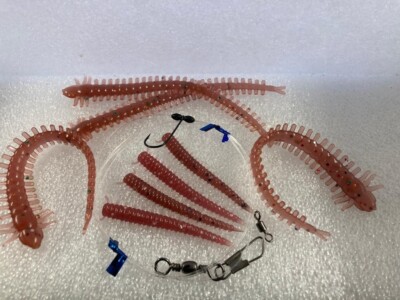 Pre tied drop shot rig LRF Mixed Ragworm lures - Plaice, Sole, Bass and ...