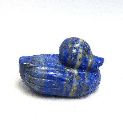 Lapislazuli Ente Ornament handgeschnitzt natürlich blau Edelstein Schnitzerei 4 cm