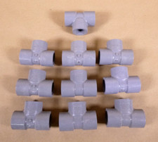 (Lot of 10) 1" Schedule 80 CPVC Threaded Tee - Eslon Made in USA
