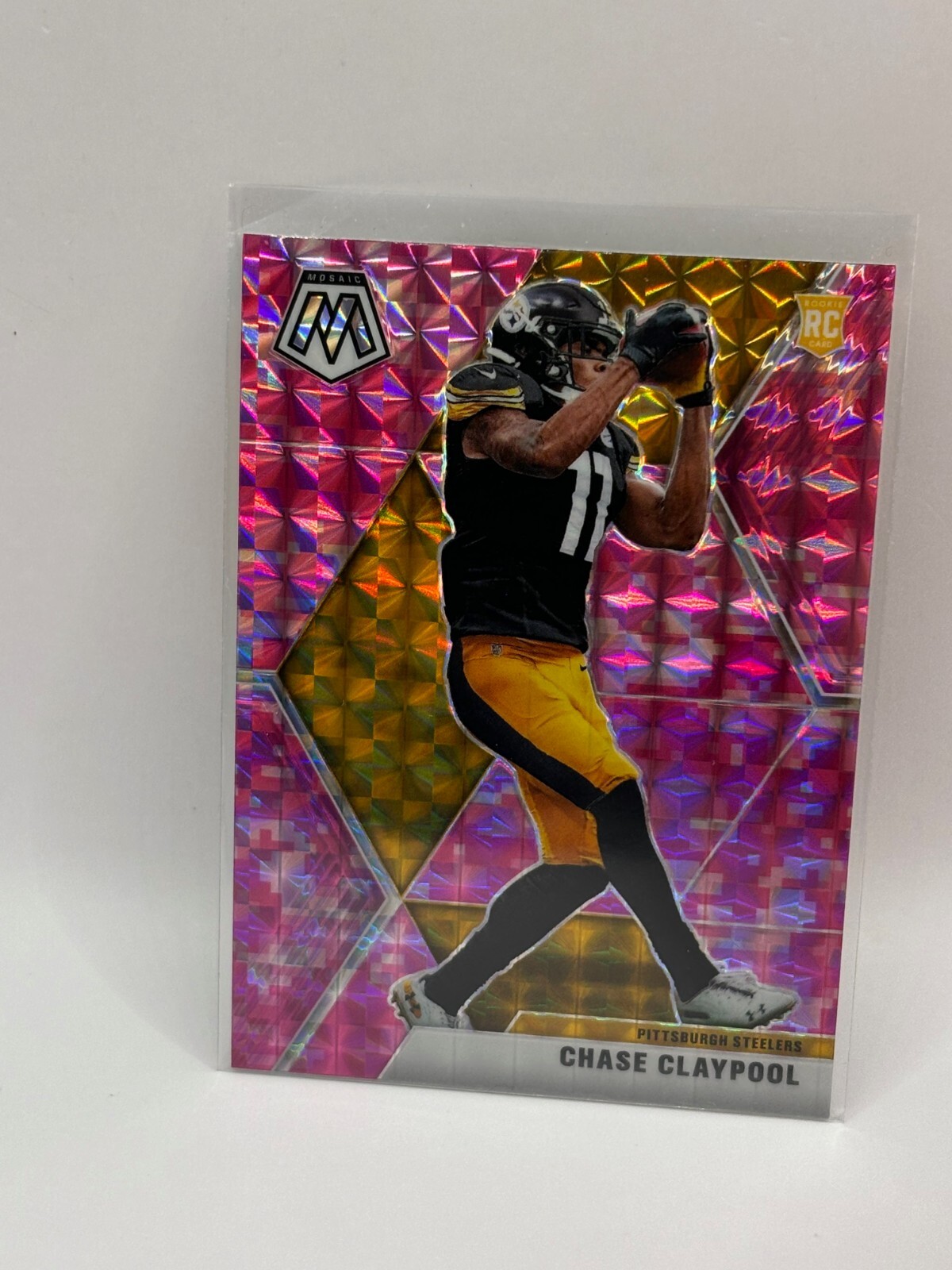 2020 Mosaic Chase Claypool Pink Camo Prizm Rookie RC #220 Steelers