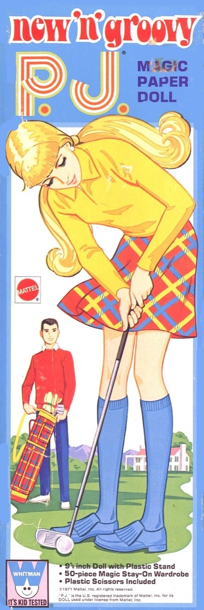 VINTAGE 1971 NEW GROOVY P.J PAPER DOLL HD LASER REPRODUCTION