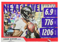 2020 Panini Score Lamar Jackson Next Level Stats Red Parallel #NLS-LJ Ravens A17