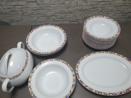 Friesland Germany Porzellan Ess Geschirr Set ✨️ 18 Teilig ✨️ weiß mit Muster - Bild 4 von 12