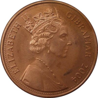 未使用　ジブチ　最高額　1万フラン紙幣　P-45 Gibraltarian Coin 1 Penny | British Occupation | Monkey