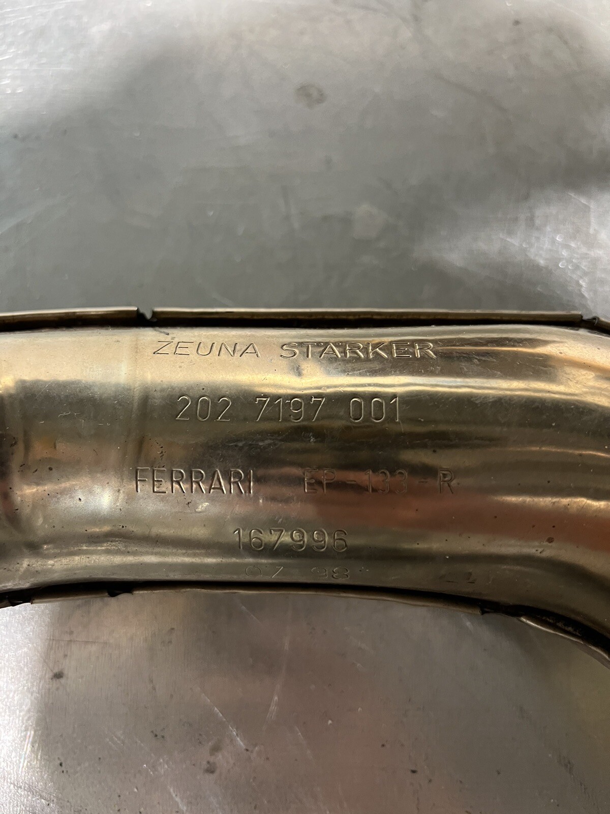 Ferrari 550, Left And Right Exhaust Extension Pipe, Used, P/N 167996 & 167997