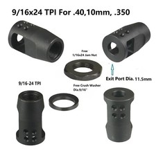All Steel 9/16x24 TPI .40,10mm.350 Muzzle Brake Compensator Jam Nut Crush Washer