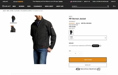 ariat fr vernon jacket