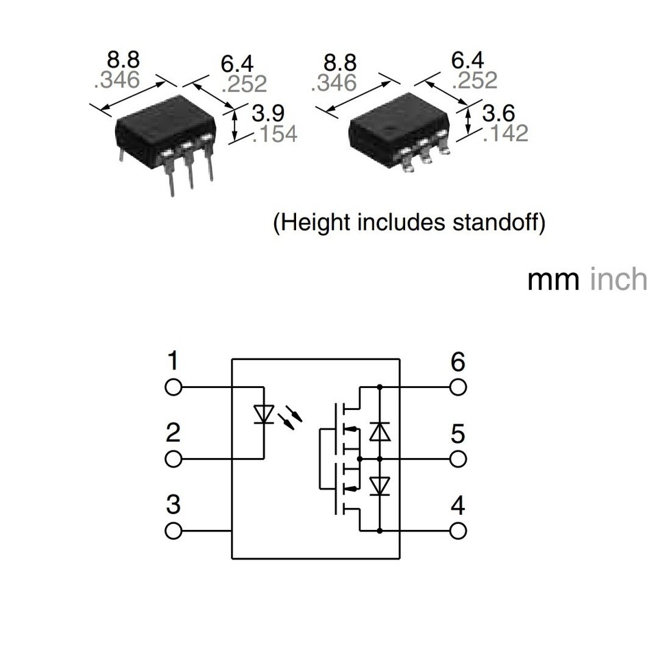 Panasonic Solid State Relays - PCB Mount RELAY OPTO AC/DC 200V 180MA ...
