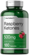 Raspberry Ketones | 500mg | 180 Capsules | Non-GMO & Gluten Free | By Horbaach