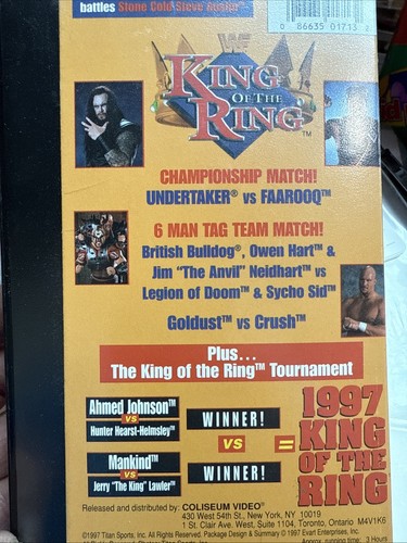 WWF /WWE König des Rings 1997 vhs - Bild 2 von 3