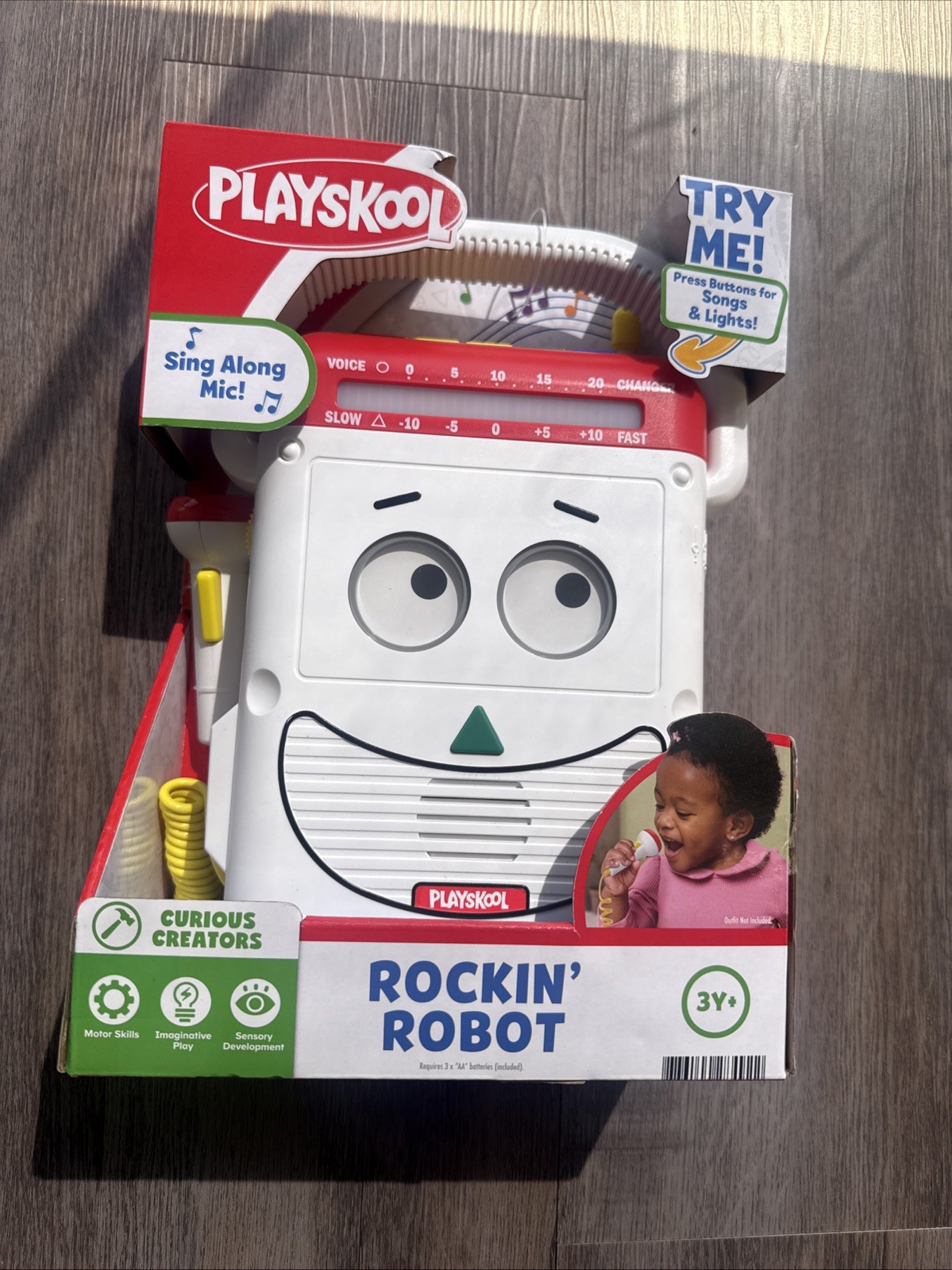 2026 Toy Story Playskool Rockin’ Robot Sing Along Mic Toy Lights & Music NIB