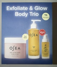 OSEA Exfoliate Glow Body Trio Gift Set NEW Sealed Body Oil Scrub Full Size