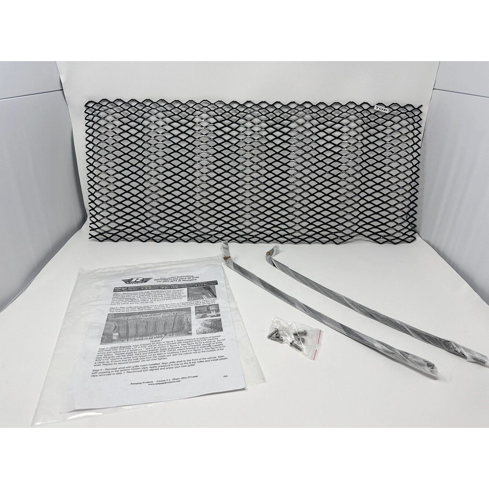 Jeep 3D grade de malha inserção preto brilhante 07-18 JK Wrangler 2 Dr & 4 Dr - Imagem 2 de 3