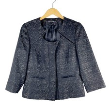 Isabella DeMarco Tahari Levine Women's Black Blazer Jacket Size 6 Career Office