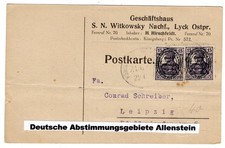 Allenstein 17 auf FIRMENKARTE per BAHNPOST  (GA2962