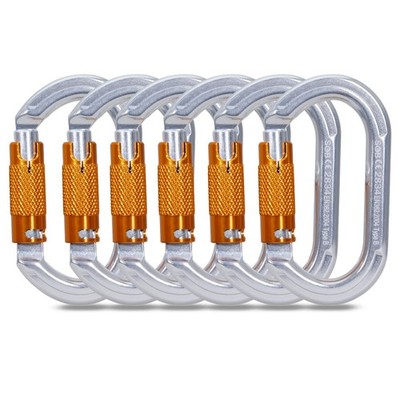 SOB Auto Locking Climbing Carabiner Clips,Heavy Duty Asymmetrical Carabiner C...