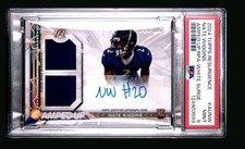 NATE WIGGINS 2024 TOPPS RESURGENCE AMPED UP WHITE SURGE AUTO RAVENS PSA 9 RELIC