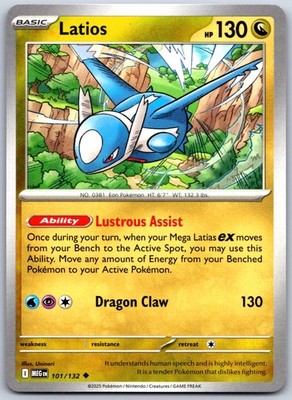 Pokemon TCG ME01: Mega Evolution Latios 101/132 NM