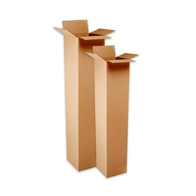 20 Boxes 5x5x60'' Tall Corrugated Shipping Boxes ECT-32 Brown Packing Cartons