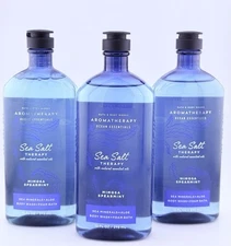 3 Bath & Body Works Aromatherapy SEA SALT MIMOSA SPEARMINT Body Wash Foam Bath