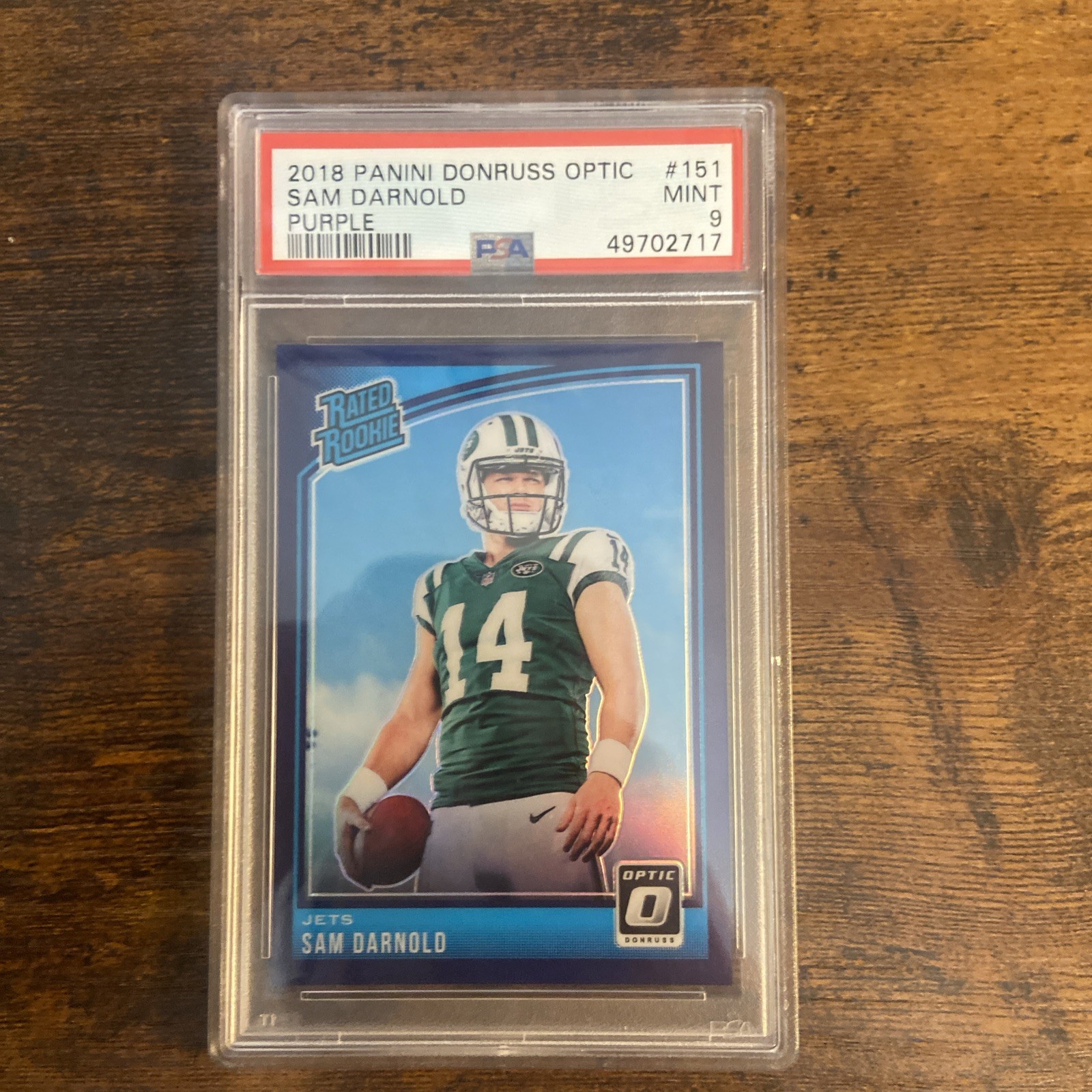 2018 Donruss Optic Sam Darnold 50/50 Purple Rated Rookie #151 PSA 9 eBay 1/1