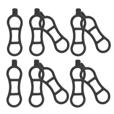 10 Pcs Bike Handlebar Mounting Straps Bicycle Light Silicone Band