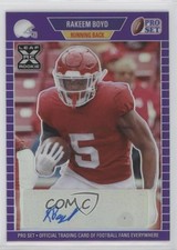 2021 Leaf Pro Set Metal 1989 Purple Rainbow /50 Rakeem Boyd #PA-RB1 Auto 00gy