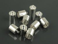 6 Endkappen FüR 7 Mm BäNder In Silberfarben
