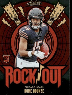 2024 Panini Absolute #RO-ROE Rome Odunze Rock Out Chicago Bears