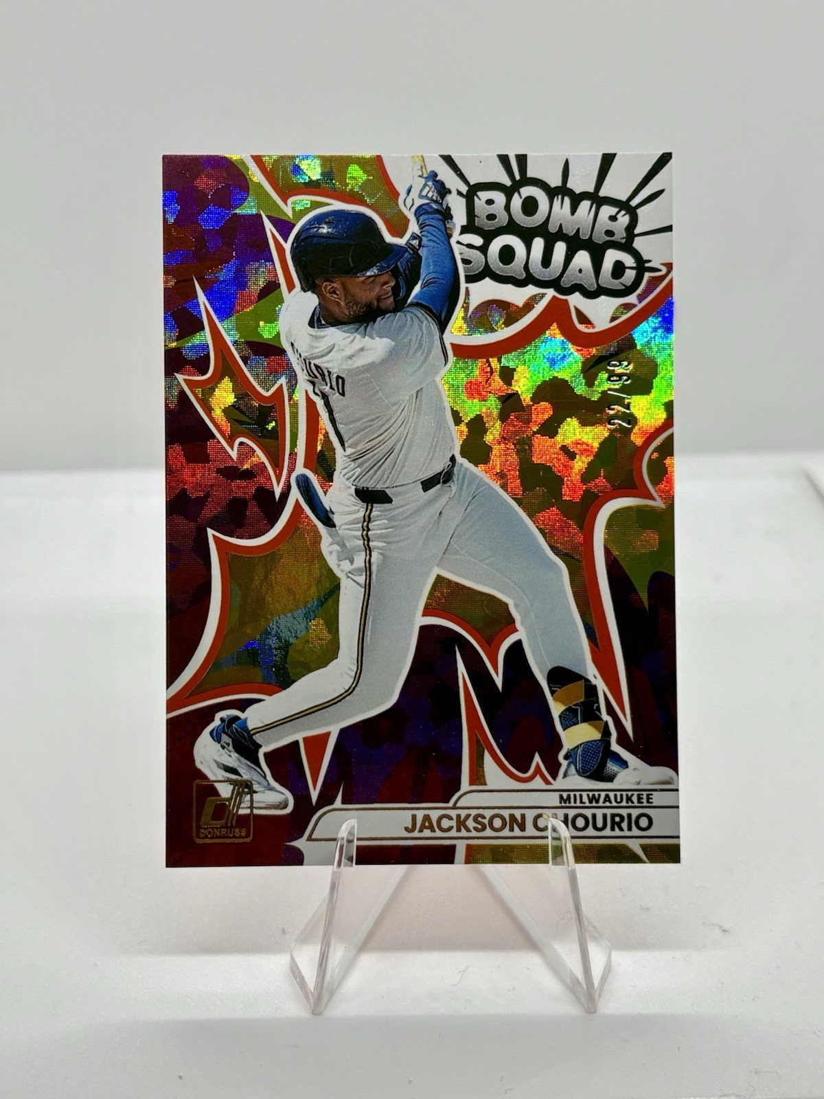 2026 Donruss Jackson Chourio Bomb Squad Red Xplosion /99