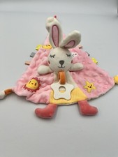Baby Safety Blanket Chewable Softness Pink Bunny Shape Soothe Security Towel BS
