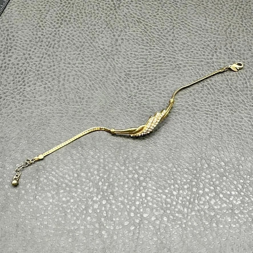 Pulseira ajustável de cristal tom dourado Avon presente joia da moda feminina - Imagem 3 de 4