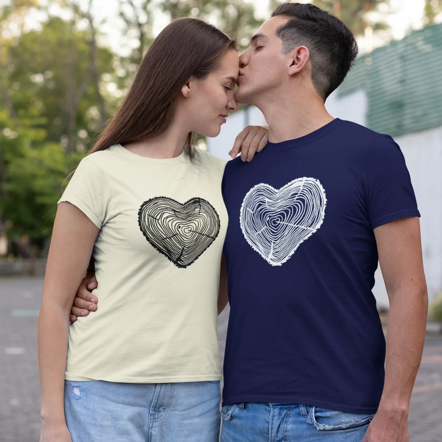 Symbolic Unisex Tee: Heart Tree of Life, Short Sleeve, Classic Round Neck