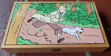 TINTIN Jeu de cubes COURSEdans coffret  Bois laqué Vilac 1992