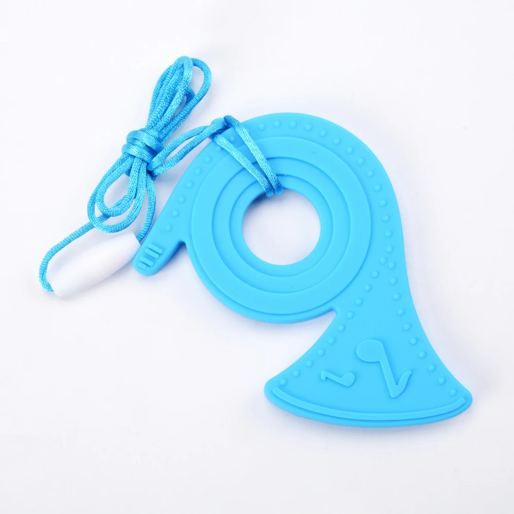 Kids Chew Necklace Baby Silicone Teether Sensory Chewy Pendant Oral Motor Toys T