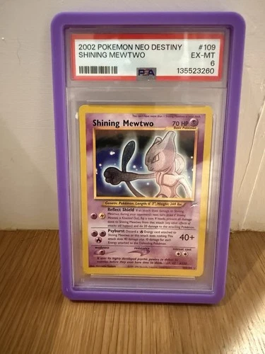 Pokemon Shining Mewtwo Neo Destiny Unlimited Holo Secret Rare #109 PSA 6