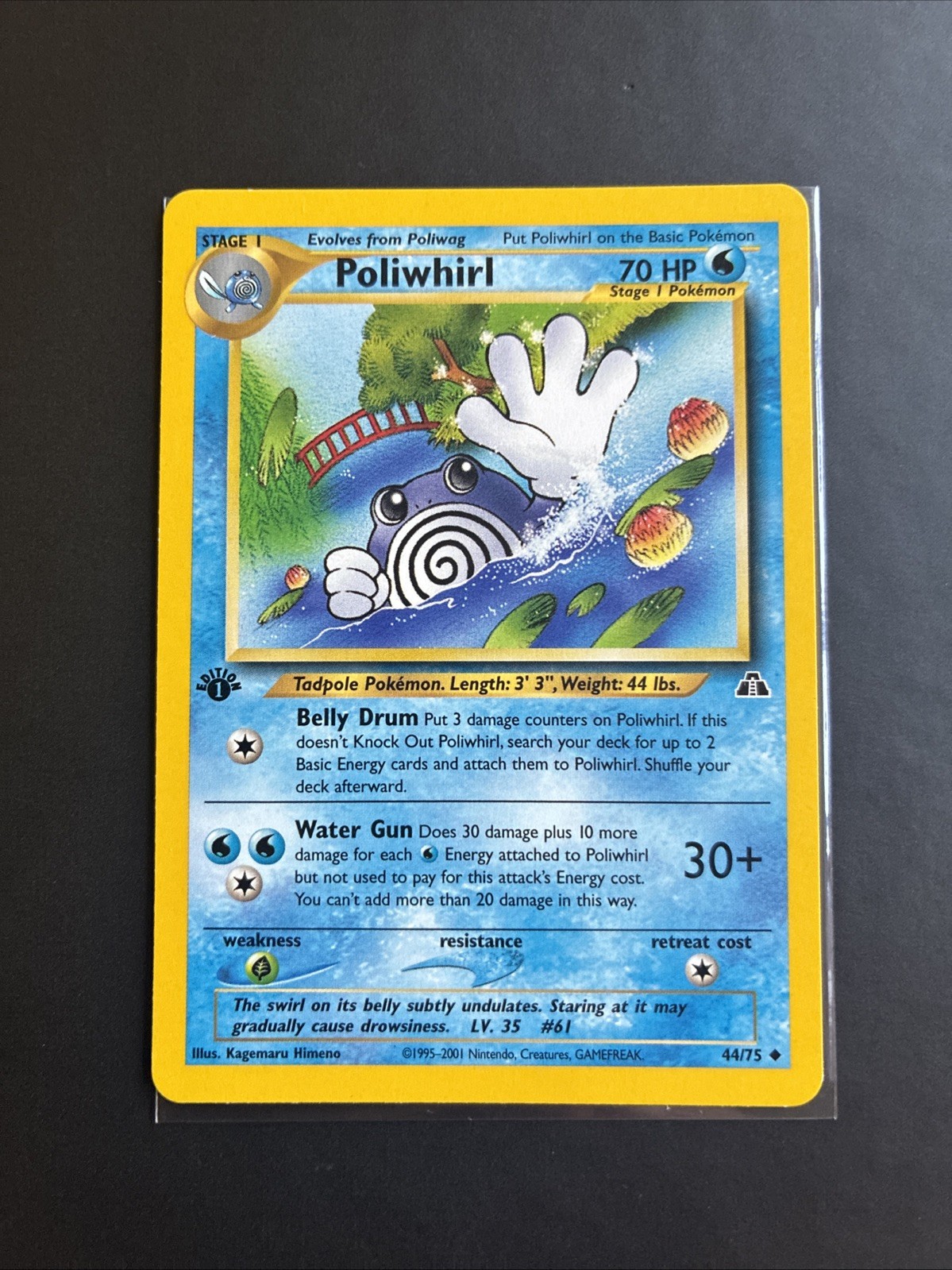 Pokemon TCG Poliwhirl Neo Discovery Card 44/75 1st Edition NM