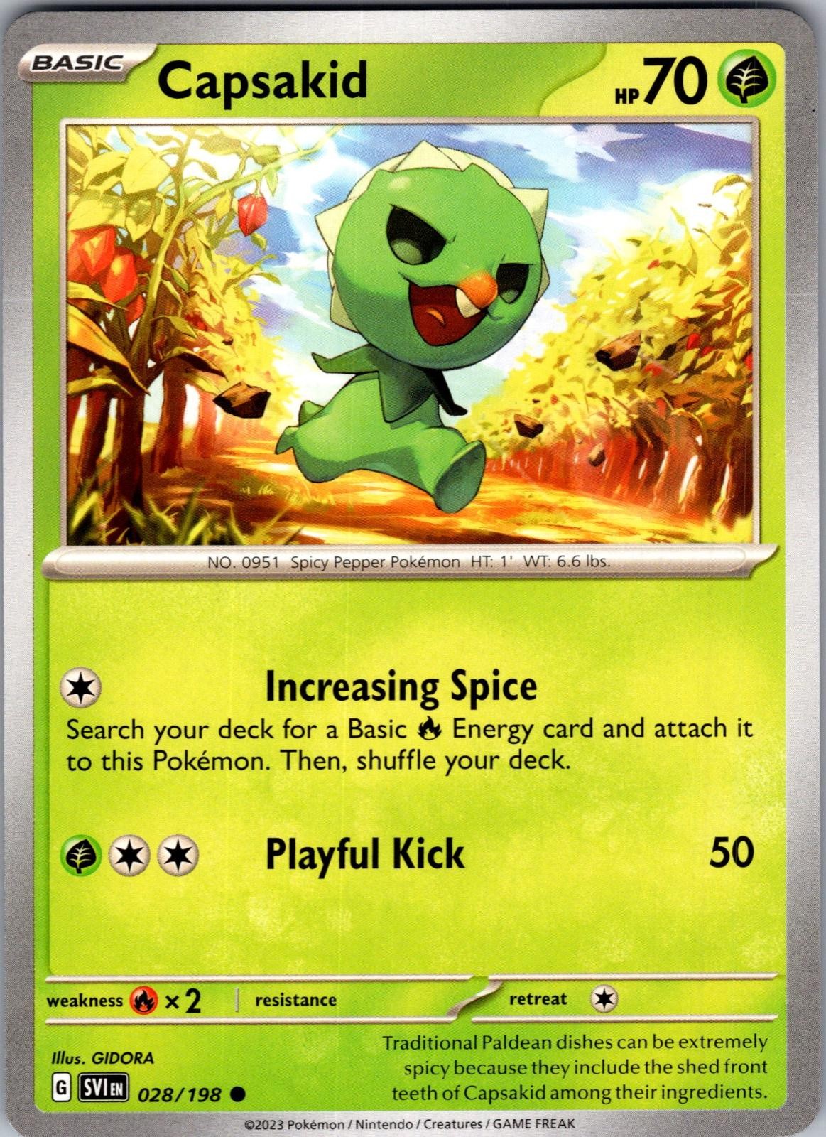 Capsakid Scarlet & Violet 028/198 Common Pokemon Near Mint