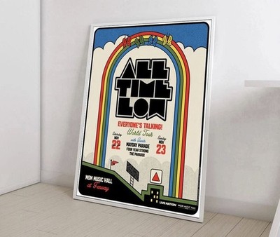 All Time Low MGM Music Hall Boston, MA Nov 23 2025 Tour Poster